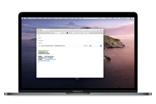 Signatur in Apple Mail 1