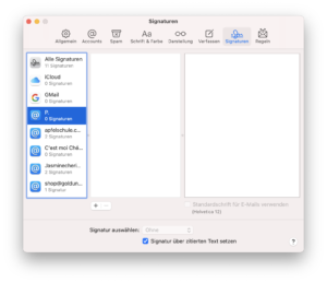 HTML Signatur in Apple Mail