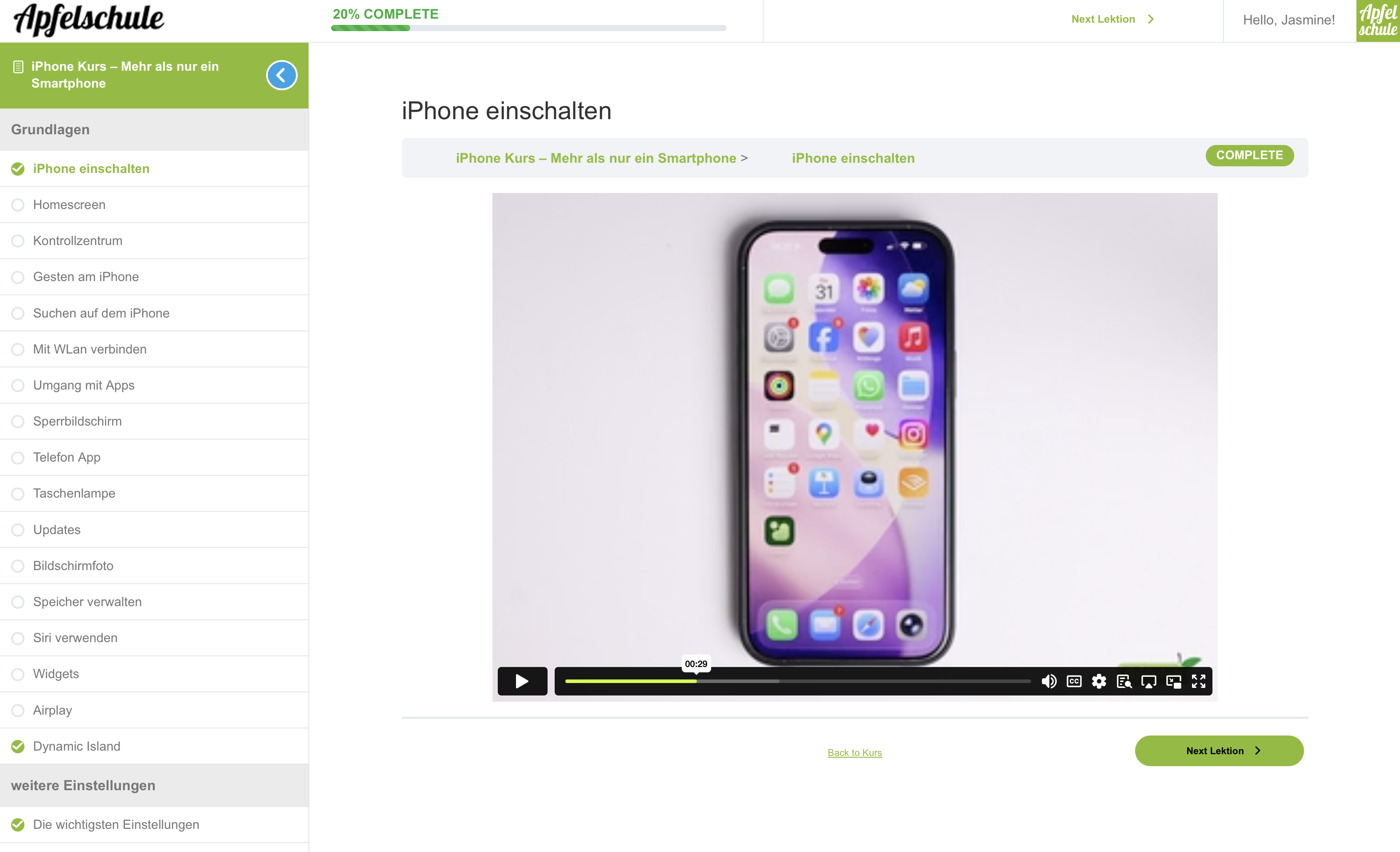Willkommen im Onlinekurs 4